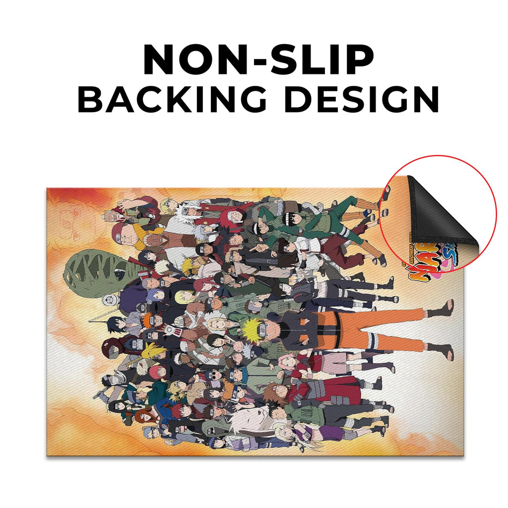 Naruto, Friends & Enemies Decor Rug- 62x40 inches